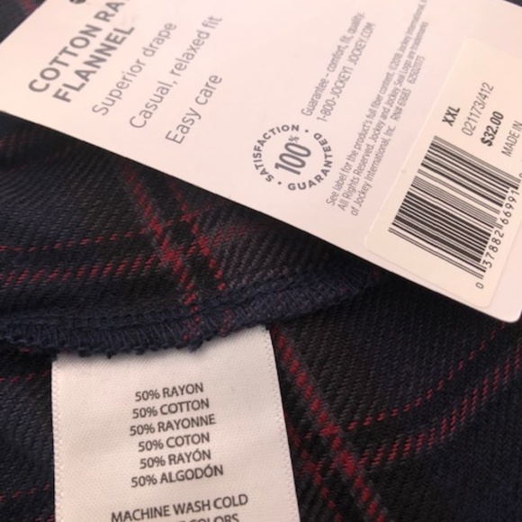 Jockey Sleep Short. Cotton. Rayon. Flannel. XXL. - Picture 5 of 5